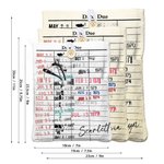 Personalised Retro Date Due Card Book Cover with Front Pocket and Name Birthday Back to School Gift for Book Lovers Librarian