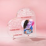 Personalized Bubble Love You Complete Me Heart Acrylic Plaque with Name and Characters Valentine's Day Anniversary Gift for Couple