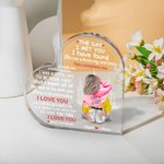 Targa personalizzata Busy City You Complete Me Heart in acrilico con nome e caratteri Regalo di San Valentino per anniversario di coppia