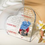 Personalisierte gemütliches Bett Sie vervollständigen mich Herz Acryl Plaque mit Namen und Zeichen Valentinstag Jahrestag Geschenk für Paar