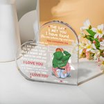 Targa personalizzata in acrilico con nome e caratteri per il letto accogliente, regalo di anniversario di San Valentino per una coppia.