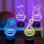 Personalizzato Giocatore di calcio Illusione LED Luce notturna Colori diversi che cambiano con telecomando e tocco Camera Decor Regalo di compleanno p