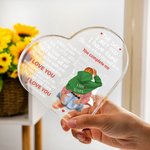 Targa personalizzata in acrilico con nome e caratteri per il letto accogliente, regalo di anniversario di San Valentino per una coppia.