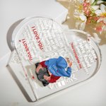 Personalisierte gemütliches Bett Sie vervollständigen mich Herz Acryl Plaque mit Namen und Zeichen Valentinstag Jahrestag Geschenk für Paar