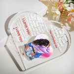 Personalized Bubble Love You Complete Me Heart Acrylic Plaque with Name and Characters Valentine's Day Anniversary Gift for Couple