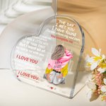 Targa personalizzata Busy City You Complete Me Heart in acrilico con nome e caratteri Regalo di San Valentino per anniversario di coppia