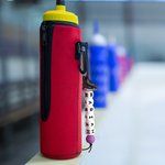 Personalized Silica Gel Hockey Skate Bag Tag with Letter Beads and Colourful Round Bead Sport Theme Name Keychain Gift for Hockey Player Lover