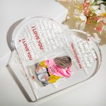 Targa personalizzata Busy City You Complete Me Heart in acrilico con nome e caratteri Regalo di San Valentino per anniversario di coppia