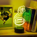Personalizzato Giocatore di calcio Illusione LED Luce notturna Colori diversi che cambiano con telecomando e tocco Camera Decor Regalo di compleanno p