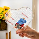 Personalisierte gemütliches Bett Sie vervollständigen mich Herz Acryl Plaque mit Namen und Zeichen Valentinstag Jahrestag Geschenk für Paar