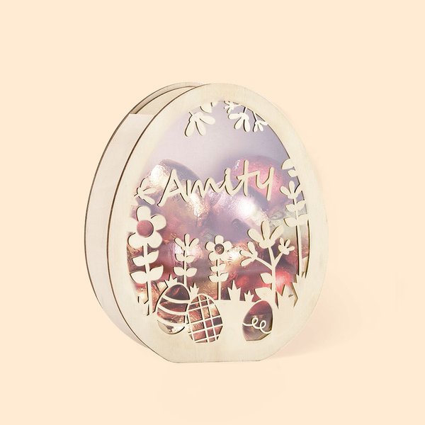 Tirelire de Pâques Modèle Œuf Boîte Personnalisée avec Nom Cadeau de Pâques pour Enfant