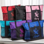 Personalised Hair Stylist Glitter Work Handbag Zippered Tote Bag with Name and Mesh Belt Large Capacity Gift for Hairstylist Hairdressers