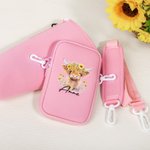 Personalized Highland Cow Water Bottle Carrier Bag with Removable Pouch Compatible for 40oz Stanley Tumbler Birthday Gift for Family Friend
