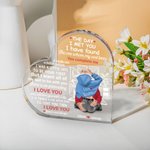 Personalisierte gemütliches Bett Sie vervollständigen mich Herz Acryl Plaque mit Namen und Zeichen Valentinstag Jahrestag Geschenk für Paar