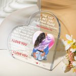 Personalized Bubble Love You Complete Me Heart Acrylic Plaque with Name and Characters Valentine's Day Anniversary Gift for Couple