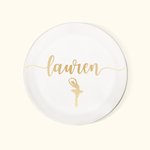 Personalisierte Tanz Ballerina Keramik Schmuck Ring Dish mit Namen Geburtstag Hochzeit Geschenk für sie