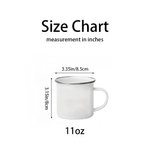 Personalized Simple Love White Mug with Name & Date Valentine's Day  Anniversary Gift for Couple