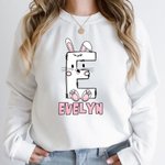 Personalised Cute Bunny Chick Letters Baby Onesie T-shirt Sweatshirt Parent-children Clothing Easter Baby Shower Gift for Family Kid