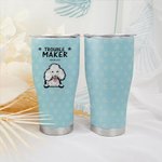 Trouble Maker Paw Print 30oz Food Grade Curved Tumbler Cadeau pour les amoureux des chiens, des chats et des animaux de compagnie