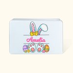 Personalisierte Ostereier Keksdose mit Osterhasen und Namen Ostern Geschenk für Kinder