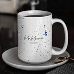 Personalized Simple Love White Mug with Name & Date Valentine's Day  Anniversary Gift for Couple