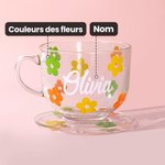 Tasses à Café en Verre Personnalisées avec Nom Décoration de Bureau Cadeau d'Anniversaire Noël pour Amie