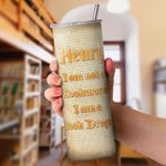 Livre Dragon Personnalisé 20oz Skinny Tumbler avec Couvercle Paille Brosse de Nettoyage Nom Tasse à Café Cadeau d'Anniversaire pour Lecteur Dragon Lov