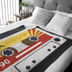 Couverture souple personnalisée avec texte pour mélanges de cassettes Cadeau pour mélomanes