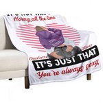 Manta Corazón Personalizada You're Always Sexy Line Decoración Romántica para el Hogar Regalo de Aniversario de San Valentín para Pareja