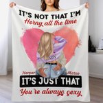 Coperta personalizzata con cuore acquerellato You're Always Sexy Decorazione romantica per la casa Regalo di anniversario di San Valentino per la copp