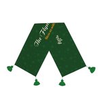 Personalised St. Patrick's Day Irish Shamrock Clover Tassels Table Runner with Text Dine Room Decor Holiday Gift for Family