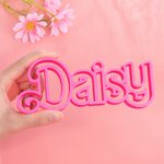 Personalized Pink Doll Inspired Style 3D Printed Nameplate Desk Display Girl Party Birthday Gift for Her Fashion Doll Fan