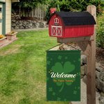 Personalised Happy St Patrick's Day Double-Sided Welcome Garden Flag with Text Lawn Decoration Gift for Family