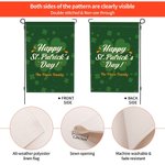 Personalised Happy St Patrick's Day Double-Sided Welcome Garden Flag with Text Lawn Decoration Gift for Family