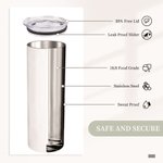 Personalised I Am Book Dragon 20oz Skinny Tumbler with Straw and Cleaning Brush Cartoon Coffee Cup Birthday Gift for Readers Dragon Lovers