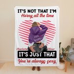 Manta Corazón Personalizada You're Always Sexy Line Decoración Romántica para el Hogar Regalo de Aniversario de San Valentín para Pareja