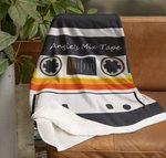 Couverture souple personnalisée avec texte pour mélanges de cassettes Cadeau pour mélomanes