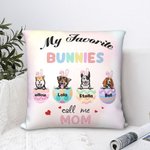 Personalisierte My Favorite Bunnies Throw Pillow Cover mit Haustier Avatar und Ostereier Urlaub Home Decoration Ostern Geschenk für Hundeliebhaber Bes
