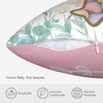 Cojín de Pascua personalizado con conejito en forma de cruz y nombre Decoración suave para el hogar Regalo de Pascua para niños y familia