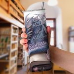 Livre floral personnalisé Dragon 20oz Skinny Tumbler avec paille et brosse de nettoyage Tasse à café portable Cadeau d'anniversaire pour les lecteurs 