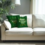Gepersonaliseerde St. Patrick's Day Four Leaf Clover kussenhoes Home Couch Decoratie met tekst Cadeau voor familie