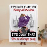 Gepersonaliseerde You're Always Sexy Busy City Deken Romantisch Huisdecoratie Valentijnsdag Verjaardagscadeau voor Paar