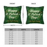 Gepersonaliseerde St. Patrick's Day Four Leaf Clover kussenhoes Home Couch Decoratie met tekst Cadeau voor familie