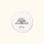 Personalizada Floral Libro Anillo de Cerámica Joyería Plato Día de San Valentín Cumpleaños Regalo para Ella Amante de los Libros