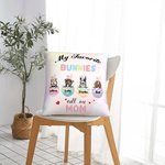 Personalisierte My Favorite Bunnies Throw Pillow Cover mit Haustier Avatar und Ostereier Urlaub Home Decoration Ostern Geschenk für Hundeliebhaber Bes