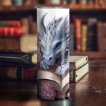 Livre floral personnalisé Dragon 20oz Skinny Tumbler avec paille et brosse de nettoyage Tasse à café portable Cadeau d'anniversaire pour les lecteurs 