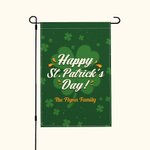 Personalised Happy St Patrick's Day Double-Sided Welcome Garden Flag with Text Lawn Decoration Gift for Family