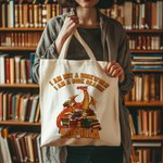 Personalised Cartoon Book Dragon Canvas Tote Bag with Name Birthday Gift for Readers Dragon Lovers