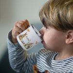 Tasse Émaillée 350 ml Personnalisée avec Nom Style Lapins Cadeau de Pâques pour Enfant