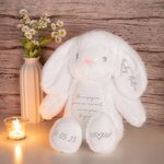 Peluche Lapin en Mémoire de Perte de l'Enfant Bébé Poupée Doudou en Souvenir Cadeau Commémoratif